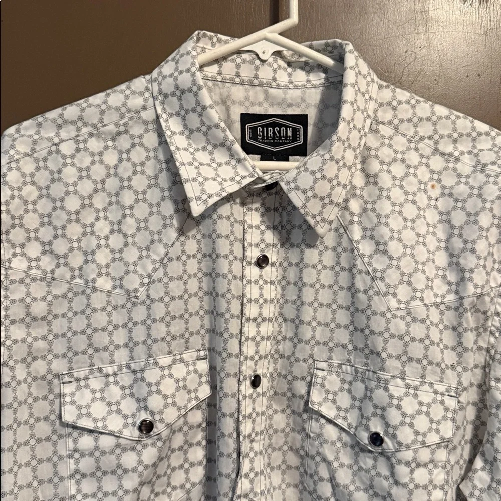 Gibson Trading Company Men's Geometric Print Shirt Size L - Picture 2 of 6